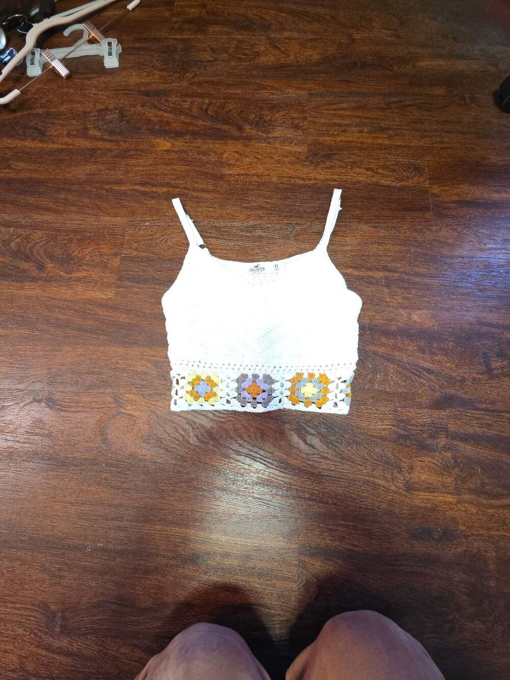hollister xs coconut girl white crochet top in...